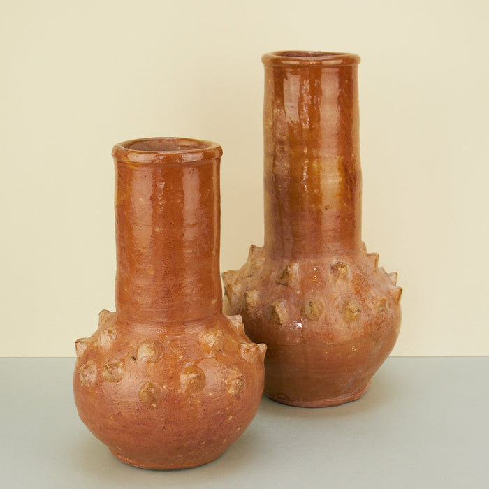 Moroccan Spike Detail Ochre Vases