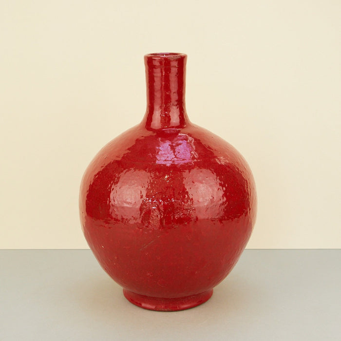 Moroccan Round Red Vases