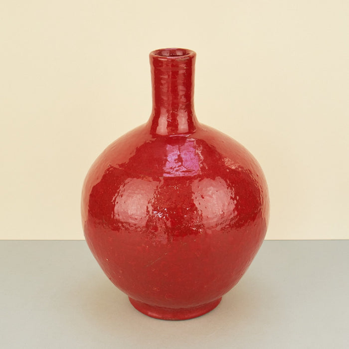 Moroccan Round Red Vases