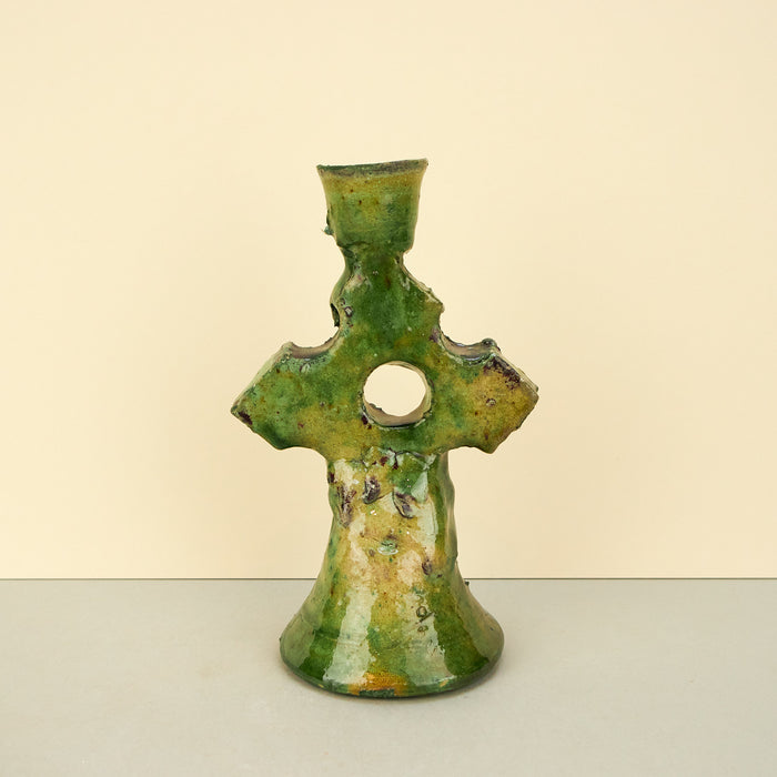 Moroccan Green Tamegroute Small Diamond Candle Holder