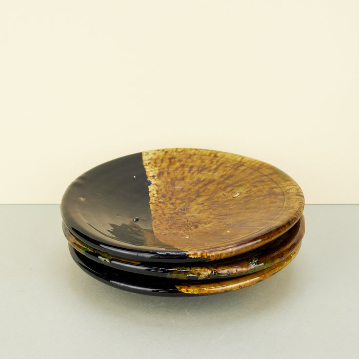 Moroccan Olive/Black Tamegroute Small Serving Plate