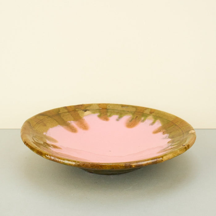 Moroccan Olive/Pink Tamegroute Medium Serving Plate