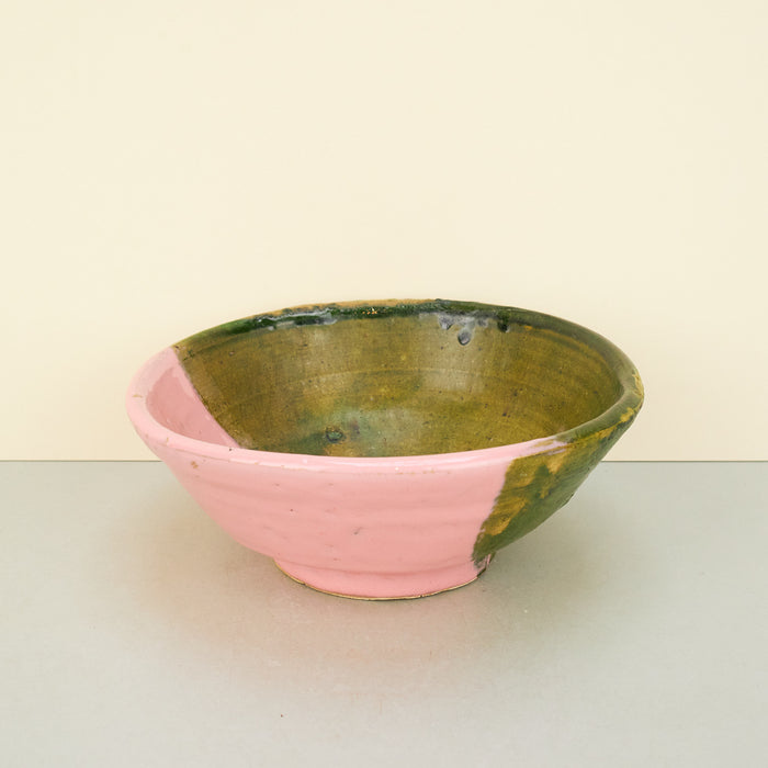 Moroccan Pink/Green Tamegroute Small Serving Bowls