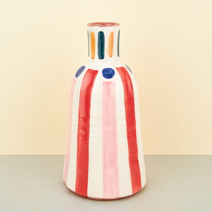 'Azura' Hand Painted Ceramic Bottle Vase