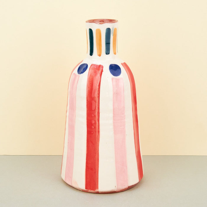 'Azura' Hand Painted Ceramic Bottle Vase