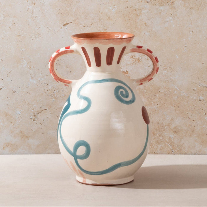 'Issouf' Hand Painted Ceramic Vase