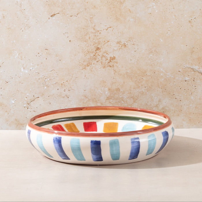 'Layanne' Hand Painted Ceramic Large Bowl