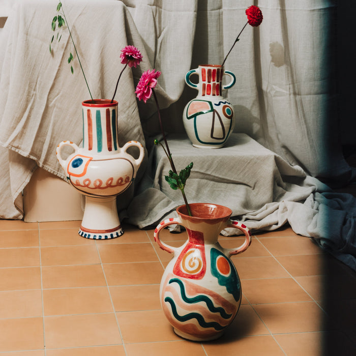 'Sefrou' Hand Painted Ceramic Vase