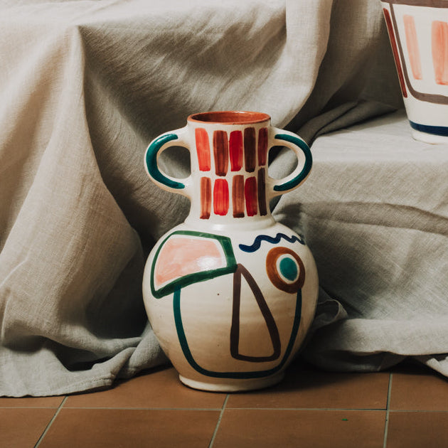 'Sefrou' Hand Painted Ceramic Vase