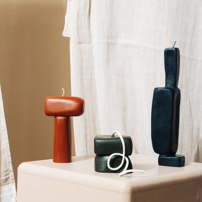 Sculptural Balanced Candles