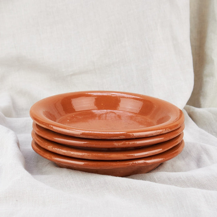 Moroccan Terracotta Glazed Deep Lunch Plates