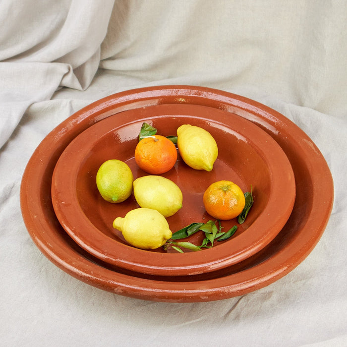 Moroccan Glazed Terracotta Large Fruit/Cous Cous Dishes