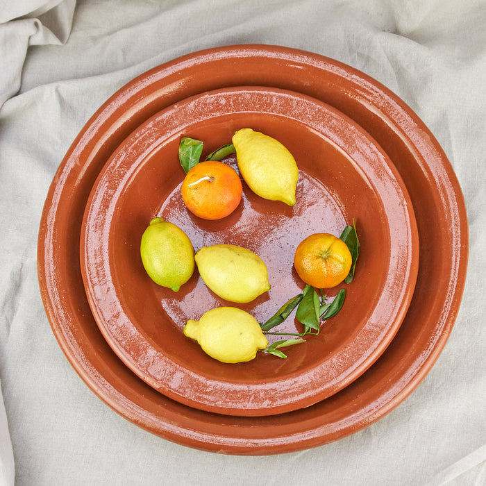 Moroccan Glazed Terracotta Large Fruit/Cous Cous Dishes