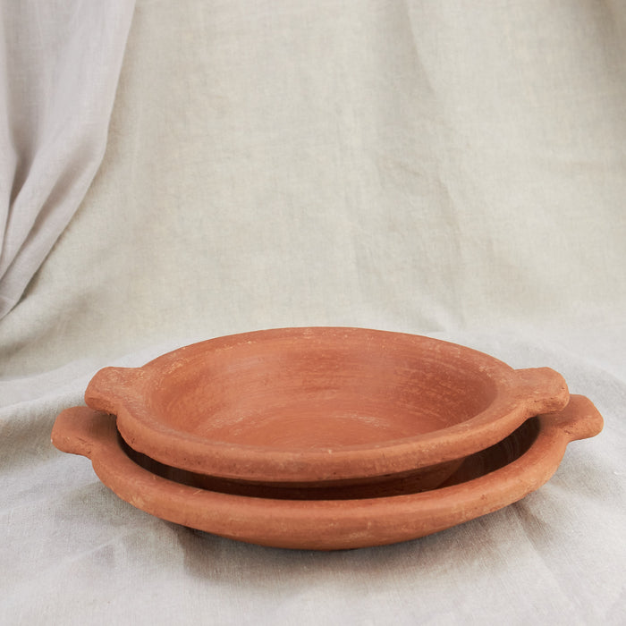 Terracotta Deep Plates with Handles