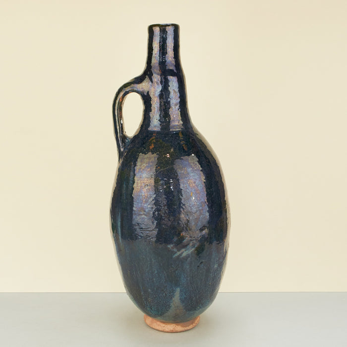 XL Moroccan Deep-Blue Sculptural Vase