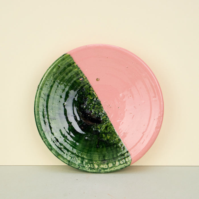 Moroccan Pink/Green Tamegroute Small Serving Plate