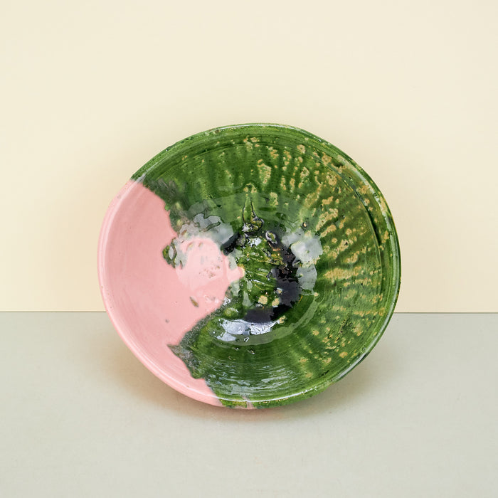 Moroccan Pink/Green Tamegroute Small Serving Bowls