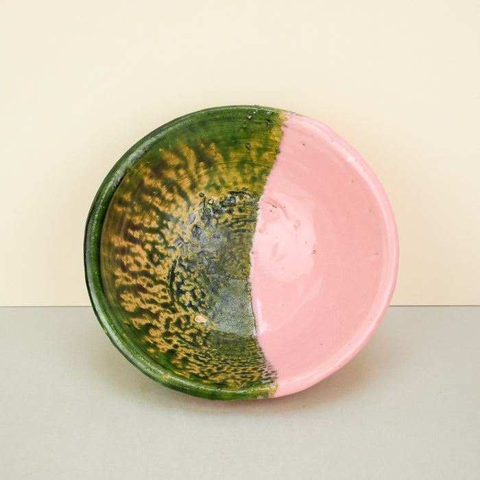 Moroccan Pink/Green Tamegroute Small Serving Bowls