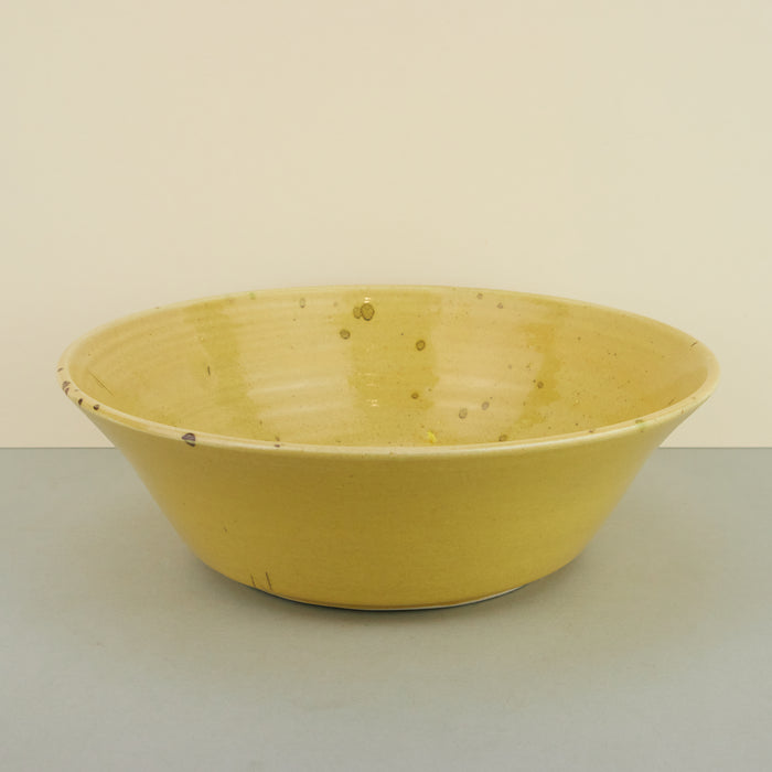 Speckled Large Yellow Bowl