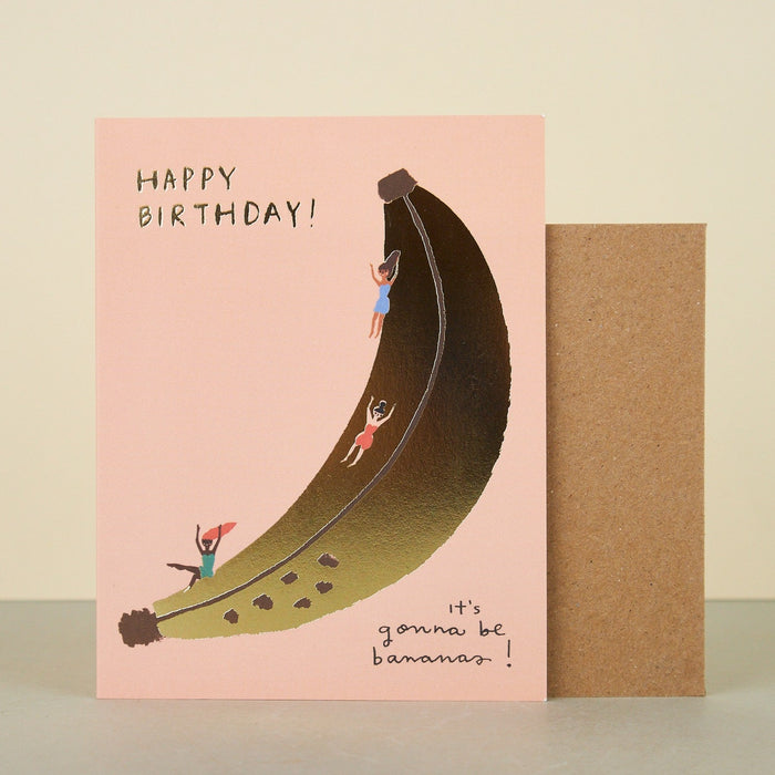'Happy Birthday' Banana Slide Card