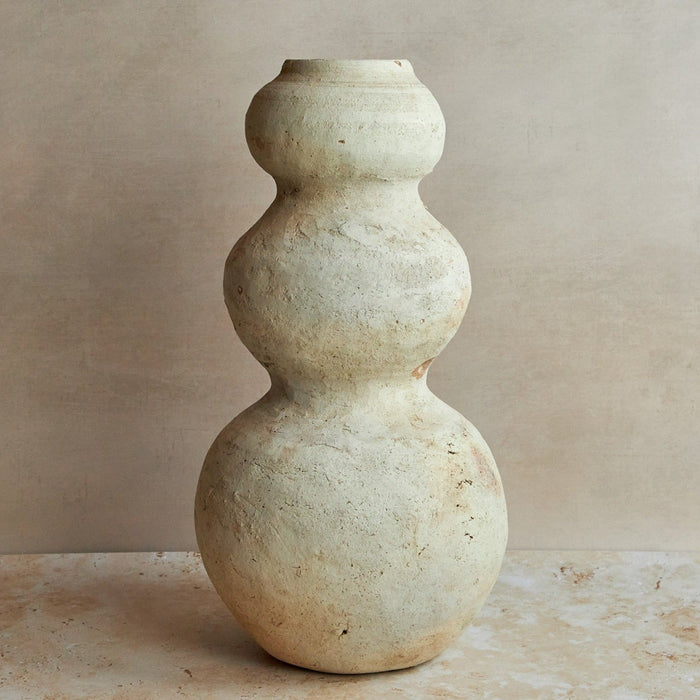 Unglazed Tamegroute Round Sculptural Vase
