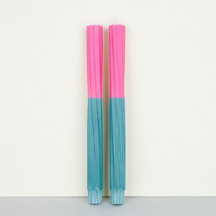 Twisted Striped Taper Candles