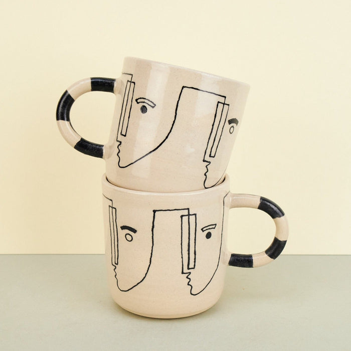 'Together' Mug with Checkered Handle