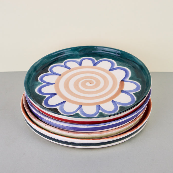 'Flower' Hand Painted Plates