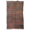 Vintage Moroccan Berber rug in pink with a soft geometric design.