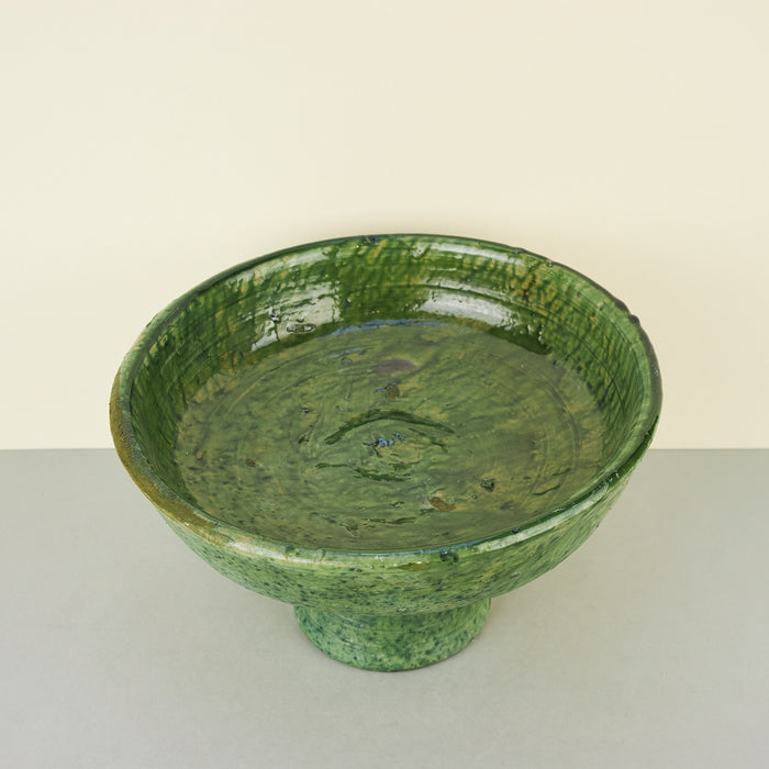 Moroccan Green Tamegroute Bowls on Stand