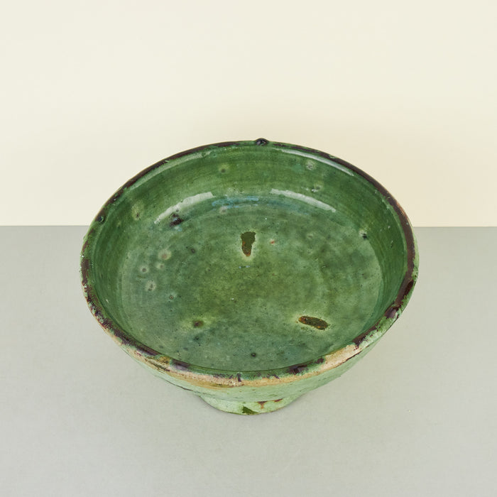 Moroccan Green Tamegroute Bowls on Stand