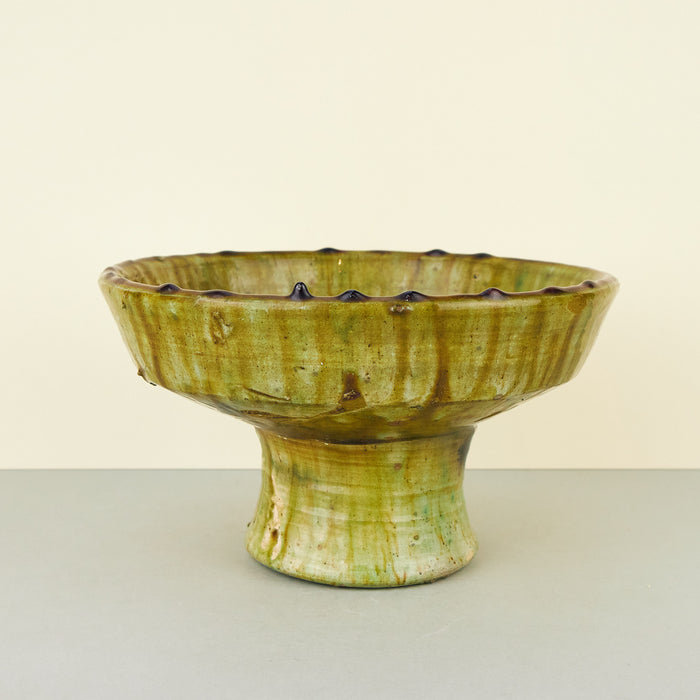 Moroccan Olive Tamegroute Bowls on Stand
