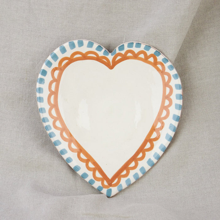 'Mon Coeur 5' Heart Shaped Ceramic Plate