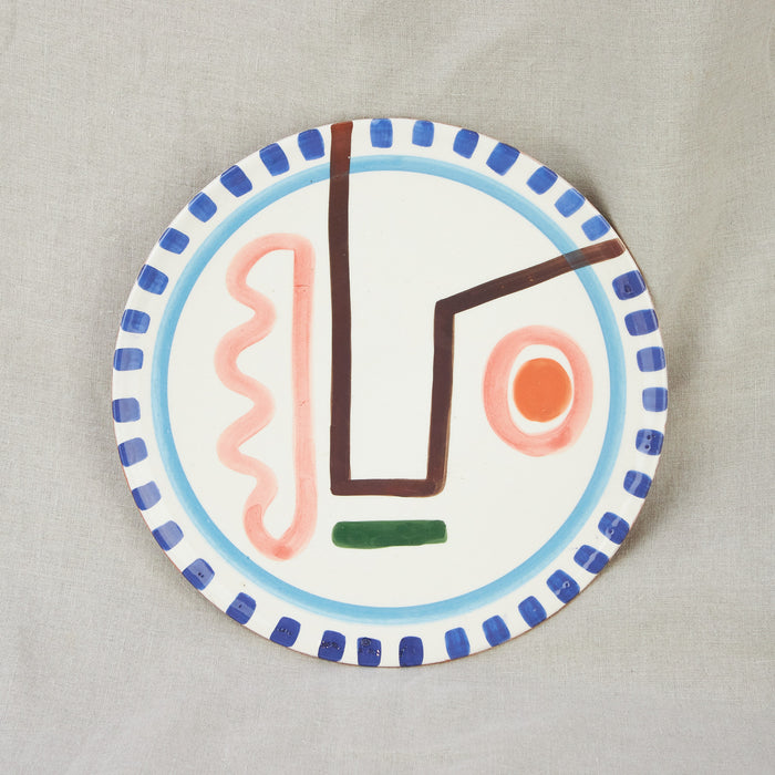 'Les Visages' Hand Painted Plates