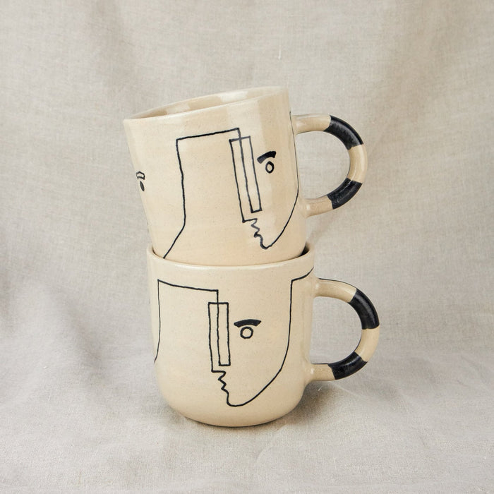 'Together' Mug with Checkered Handle