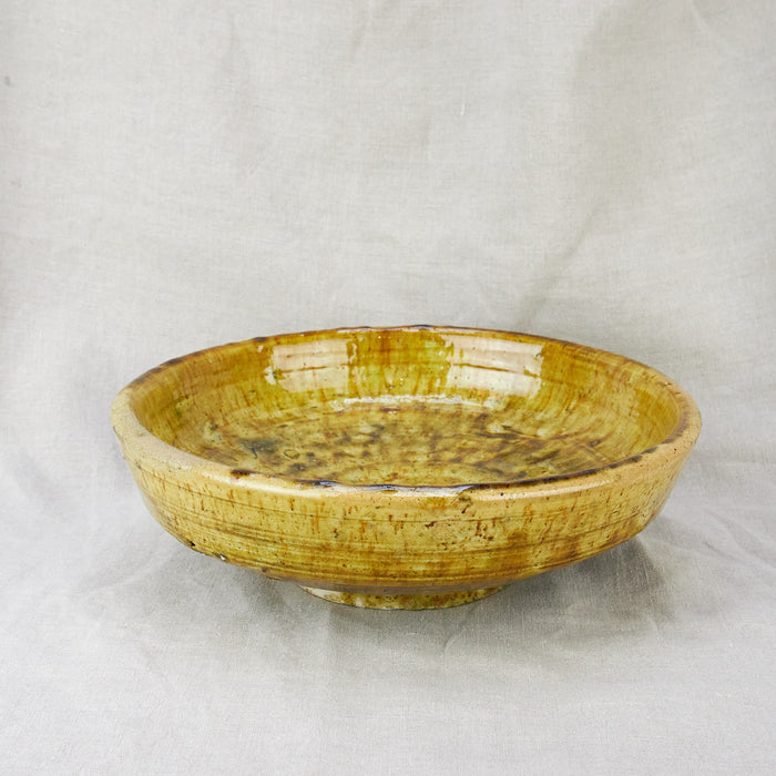 Moroccan Olive Tamegroute Serving/Fruit Bowls on Stand