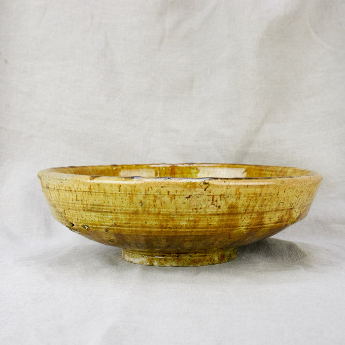 Moroccan Olive Tamegroute Serving/Fruit Bowls on Stand