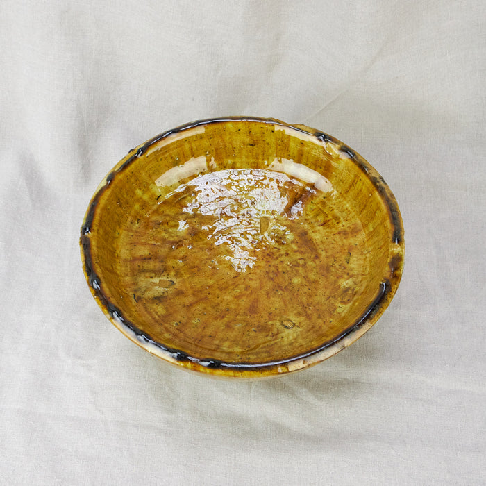 Moroccan Olive Tamegroute Serving/Fruit Bowls on Stand