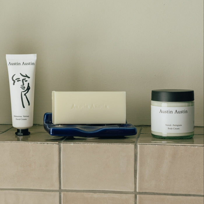 Cobalt Glaze Ceramic Soap Dish