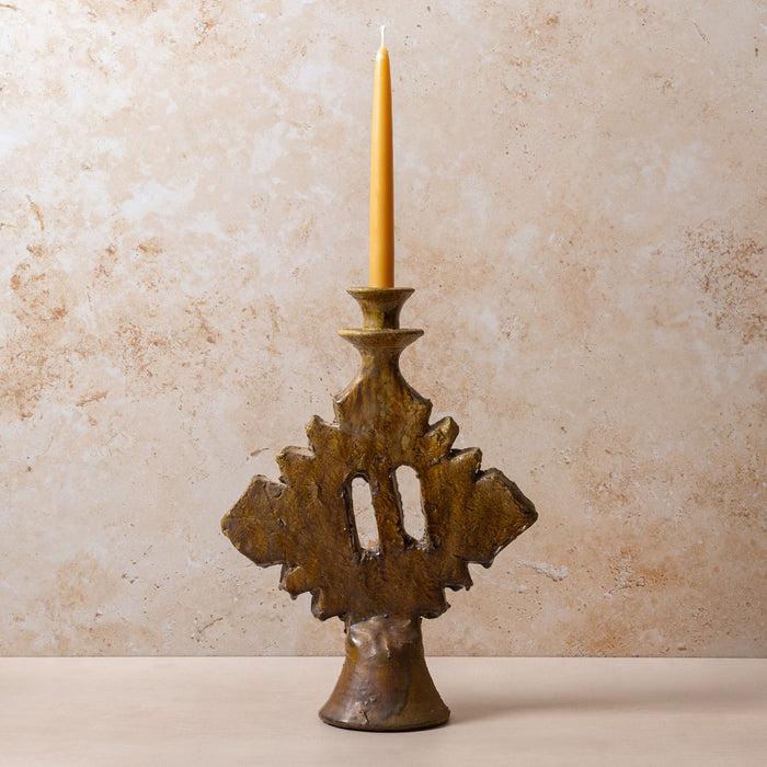Tamegroute Large Olive Candle Holder - Double Dash