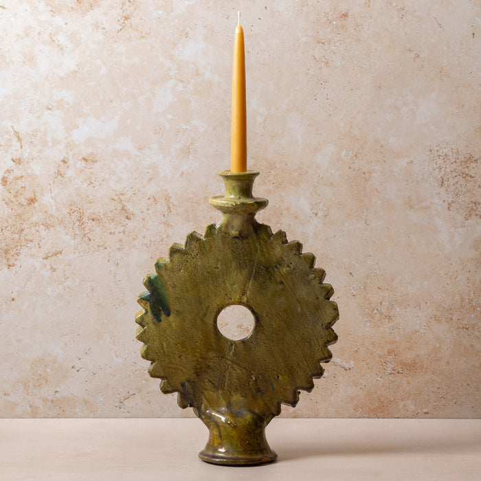 Tamegroute XL Round Olive Candle Holder