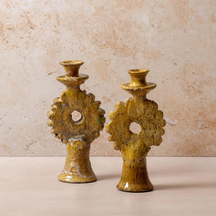 Tamegroute Small/Medium Olive Round Candle Holders