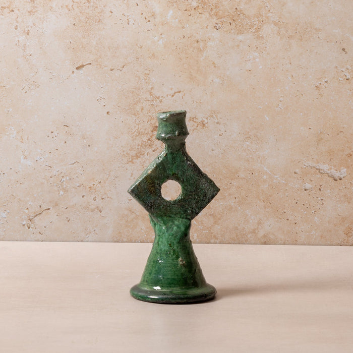 Tamegroute Mini Green Diamond Candle Holders