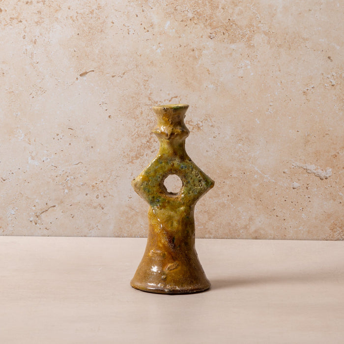 Tamegroute Mini Olive Diamond Candle Holders