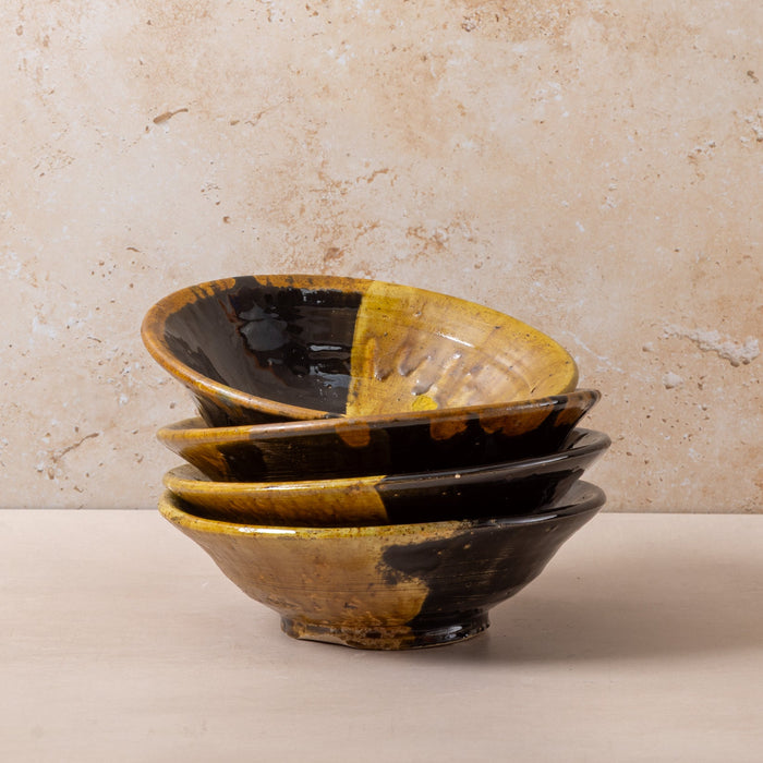 Moroccan Olive/Black Tamegroute Small Serving Bowl