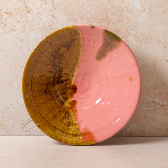 Moroccan Pink/Olive Tamegroute Large Serving Platter