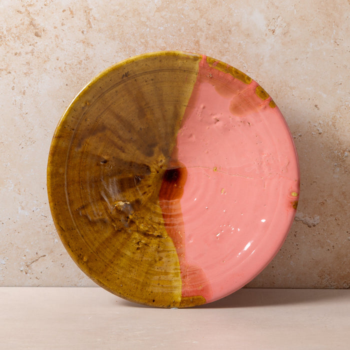 Moroccan Pink/Olive Tamegroute Large Serving Platter