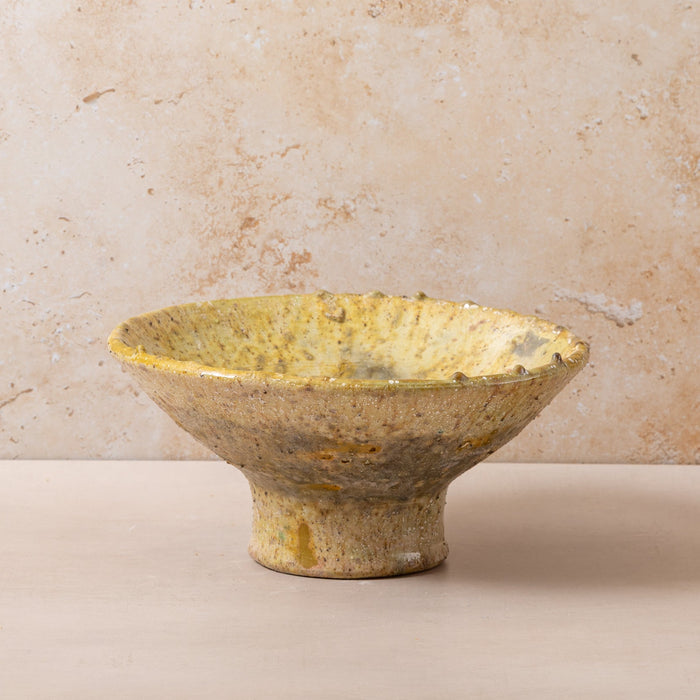 Moroccan Olive Tamegroute Angular Bowls on Stand