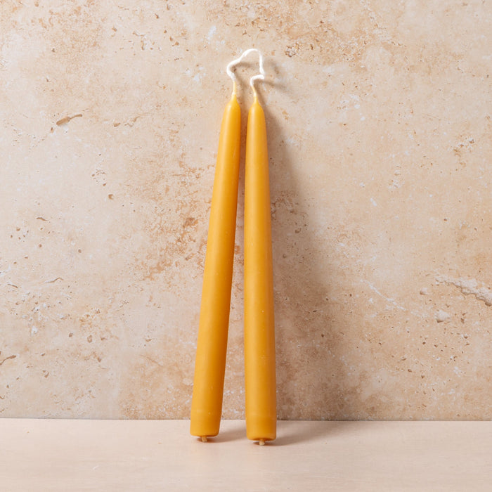 Beeswax Taper Candle Set