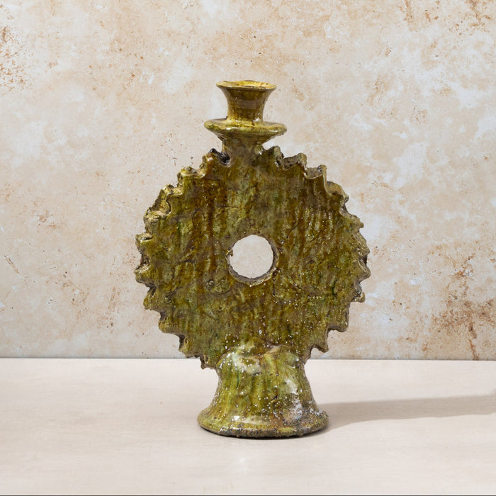 Tamegroute Medium Olive Round Candle Holder